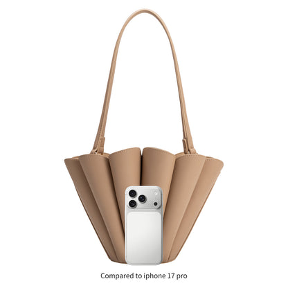 Nude Shellie Recycled Vegan Leather Shoulder Bag - Melie Bianco