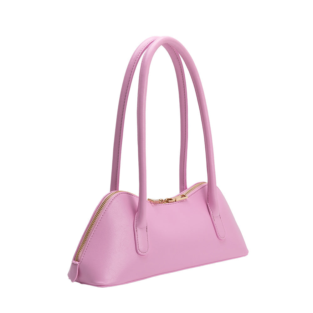 Pink Dakota Recycled Vegan Leather Shoulder Bag - Melie Bianco