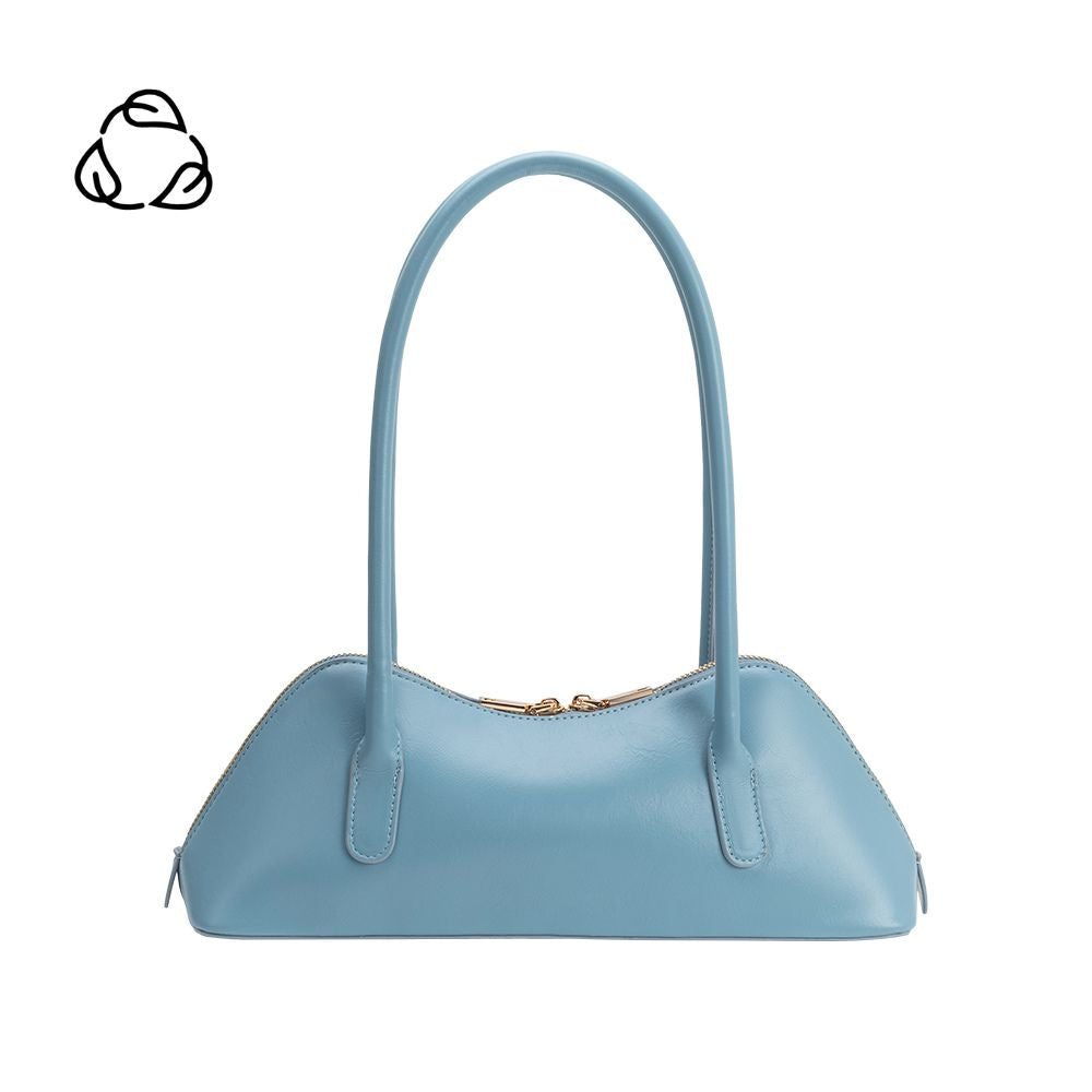 Blue Dakota Recycled Vegan Leather Shoulder Bag - Melie Bianco