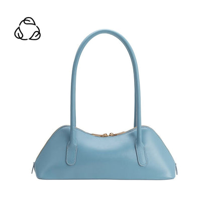 Blue Dakota Recycled Vegan Leather Shoulder Bag - Melie Bianco