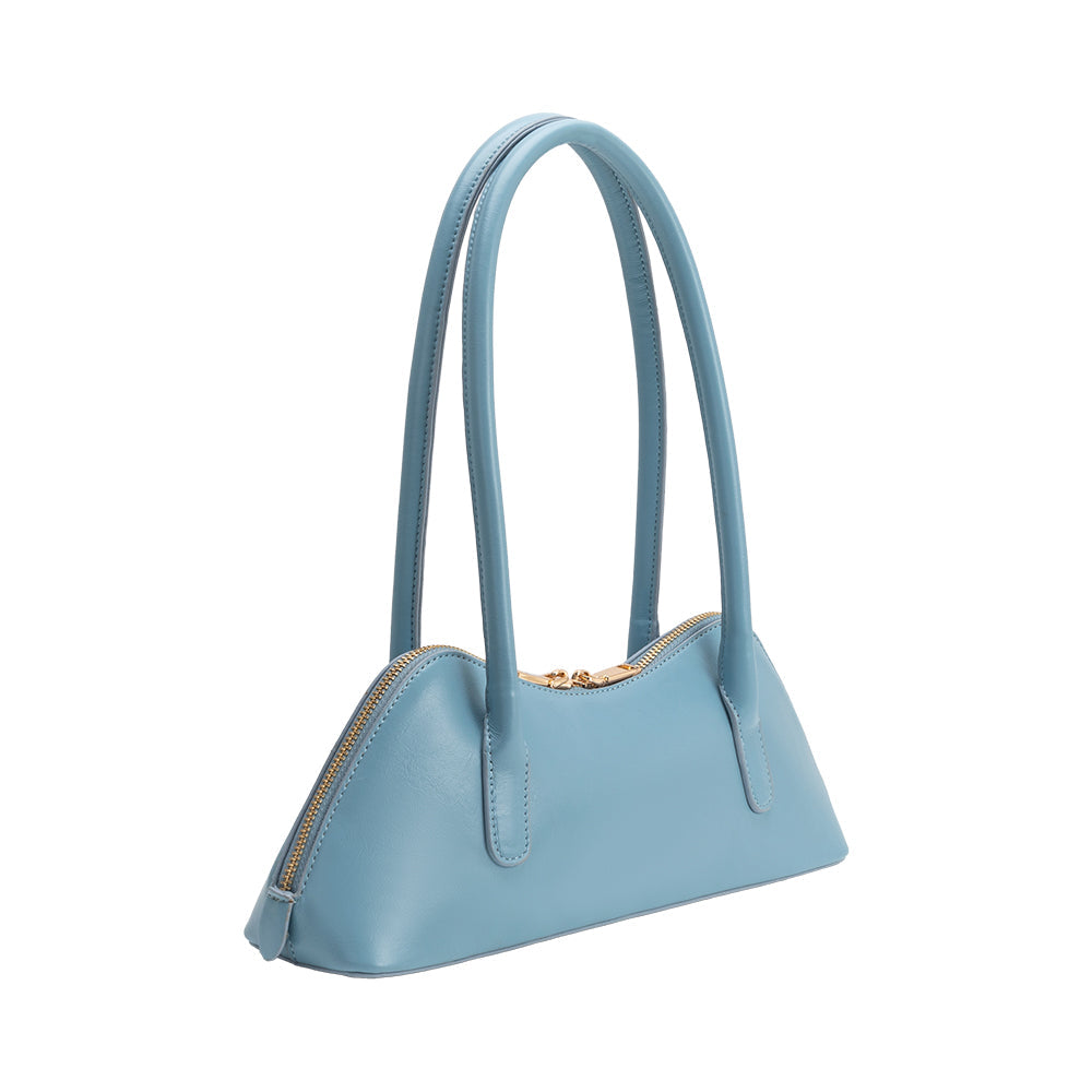 Blue Dakota Recycled Vegan Leather Shoulder Bag - Melie Bianco