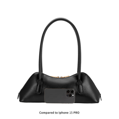 Silver Dakota Recycled Vegan Leather Shoulder Bag - Melie Bianco