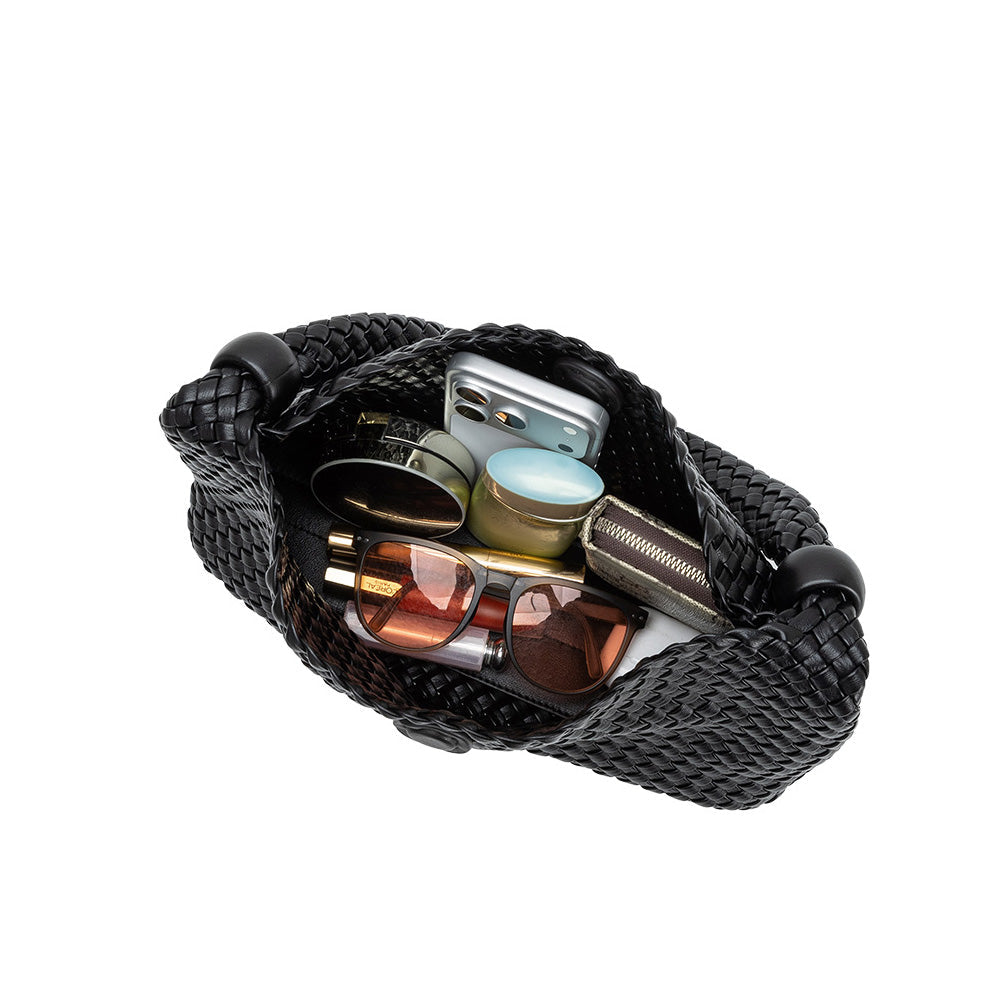 Espresso Quinn Recycled Vegan Leather Shoulder Bag - Melie Bianco
