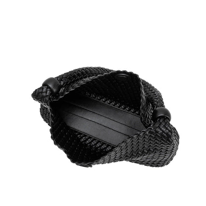 Black Quinn Recycled Vegan Leather Shoulder Bag - Melie Bianco