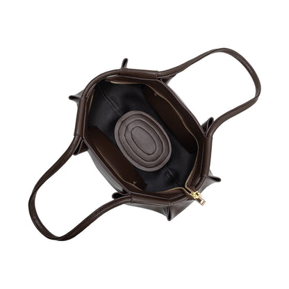 Espresso Candace Recycled Vegan Leather Shoulder Bag - Melie Bianco