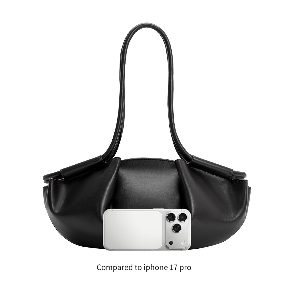Espresso Candace Recycled Vegan Leather Shoulder Bag - Melie Bianco