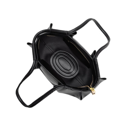Black Candace Recycled Vegan Leather Shoulder Bag - Melie Bianco