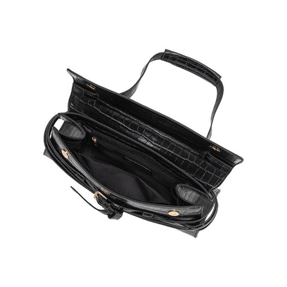 Black Klarissa Recycled Vegan Leather Shoulder Bag - Melie Bianco