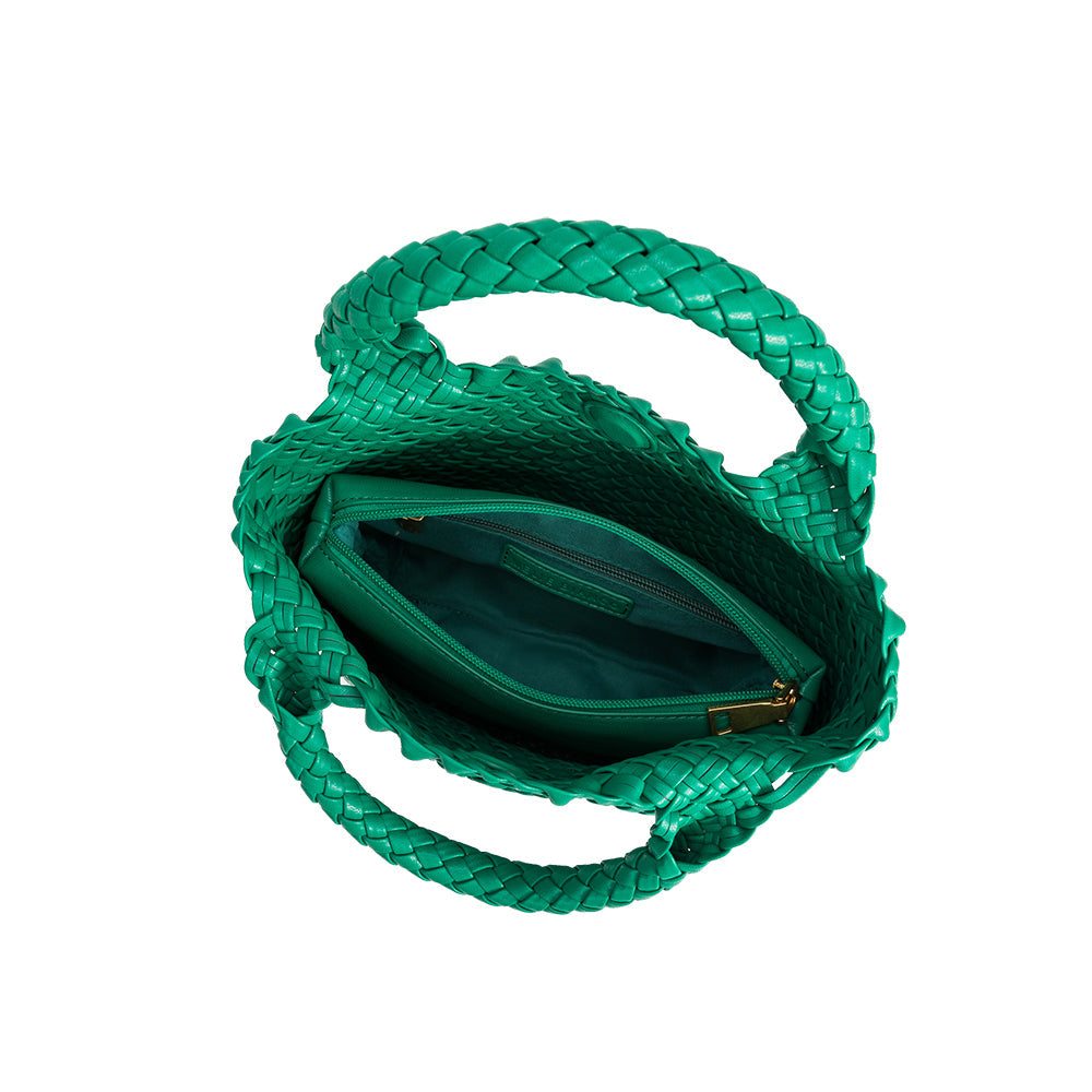 Green Eloise Recycled Vegan Leather Tote Bag - Melie Bianco