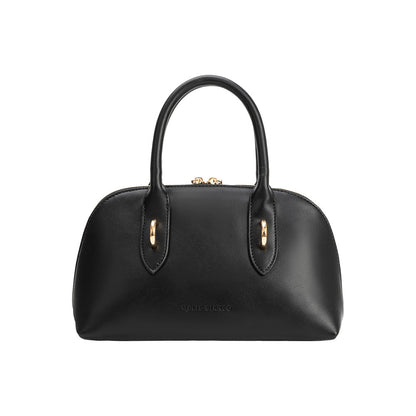 Black Rue Recycled Vegan Leather Top Handle Bag - Melie Bianco