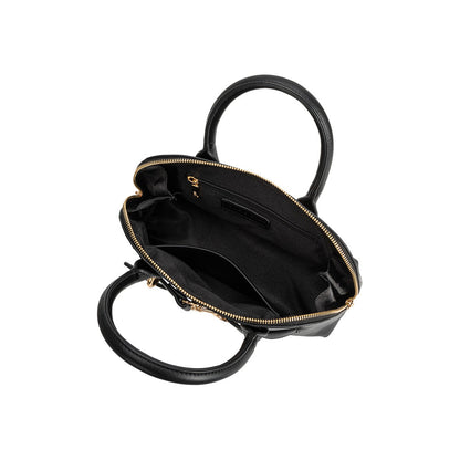 Black Rue Recycled Vegan Leather Top Handle Bag - Melie Bianco