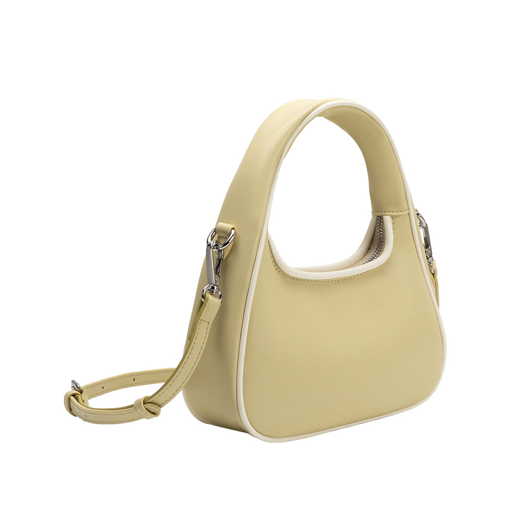 Yellow Sarita Recycled Vegan Leather Crossbody Bag - Melie Bianco