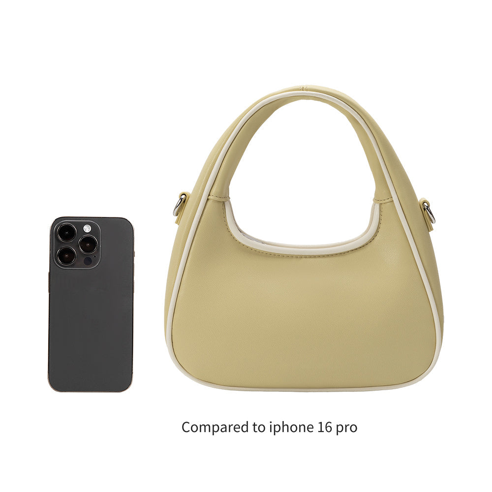 Yellow Sarita Recycled Vegan Leather Crossbody Bag - Melie Bianco