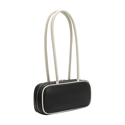 Black Micaela Recycled Vegan Leather Shoulder Bag - Melie Bianco