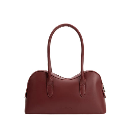Burgundy Tilda Recycled Vegan Leather Shoulder Bag - Melie Bianco