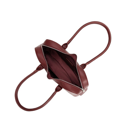 Burgundy Tilda Recycled Vegan Leather Shoulder Bag - Melie Bianco