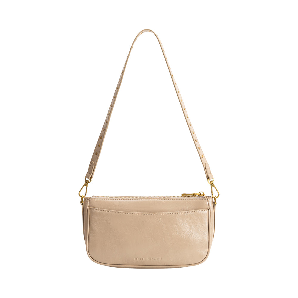 Mushroom Aria Recycled Vegan Leather Shoulder Bag - Melie Bianco