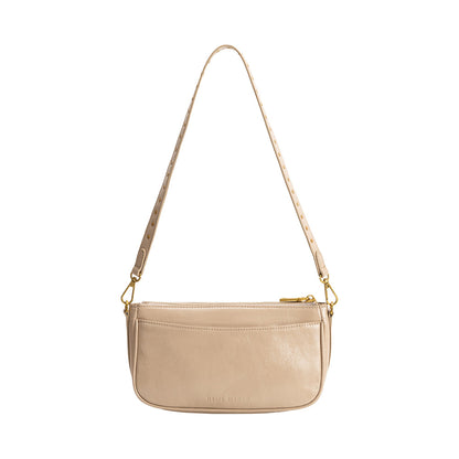 Mushroom Aria Recycled Vegan Leather Shoulder Bag - Melie Bianco