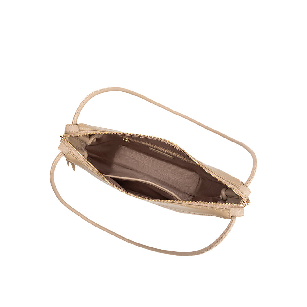 Mushroom Wesley Recycled Vegan Leather Shoulder Bag - Melie Bianco