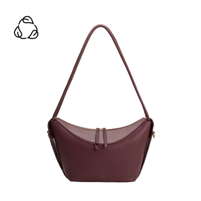 Plum Wesley Recycled Vegan Leather Shoulder Bag - Melie Bianco
