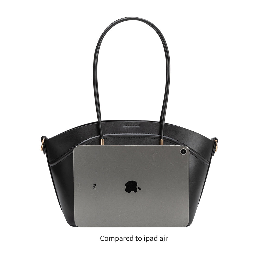 Ivory Hazel Recycled Vegan Leather Tote Bag - Melie Bianco