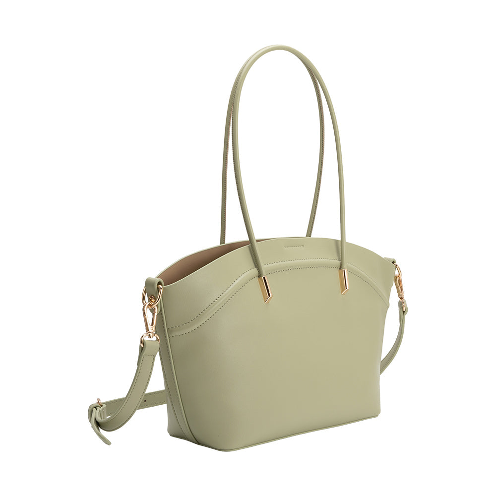 Mint Hazel Recycled Vegan Leather Tote Bag - Melie Bianco