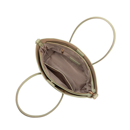 Mint Hazel Recycled Vegan Leather Tote Bag - Melie Bianco