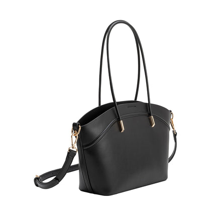 Black Hazel Recycled Vegan Leather Tote Bag - Melie Bianco