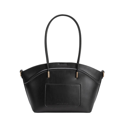 Black Hazel Recycled Vegan Leather Tote Bag - Melie Bianco