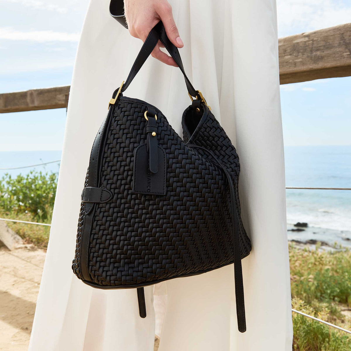 Bone Thalia Recycled Vegan Leather Tote Bag - Melie Bianco