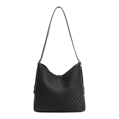 Black Thalia Recycled Vegan Leather Tote Bag - Melie Bianco