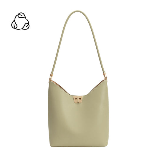 Mint Billie Recycled Vegan Leather Tote Bag - Melie Bianco