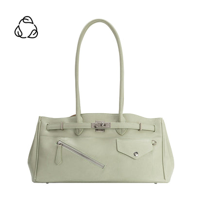 Mint Rocky Recycled Vegan Leather Shoulder Bag - Melie Bianco