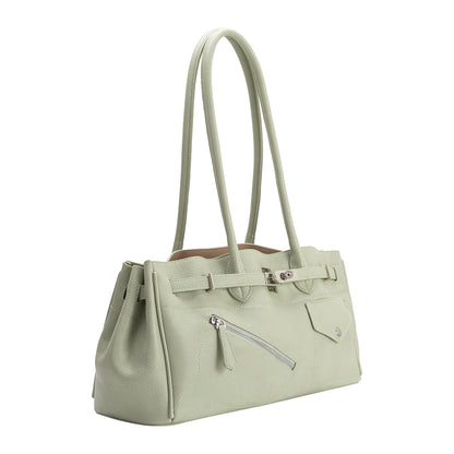 Mint Rocky Recycled Vegan Leather Shoulder Bag - Melie Bianco