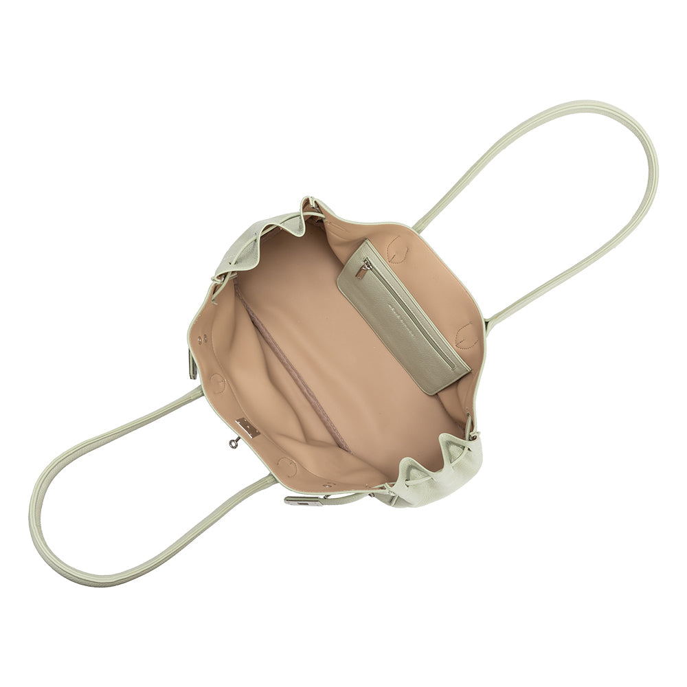 Mint Rocky Recycled Vegan Leather Shoulder Bag - Melie Bianco