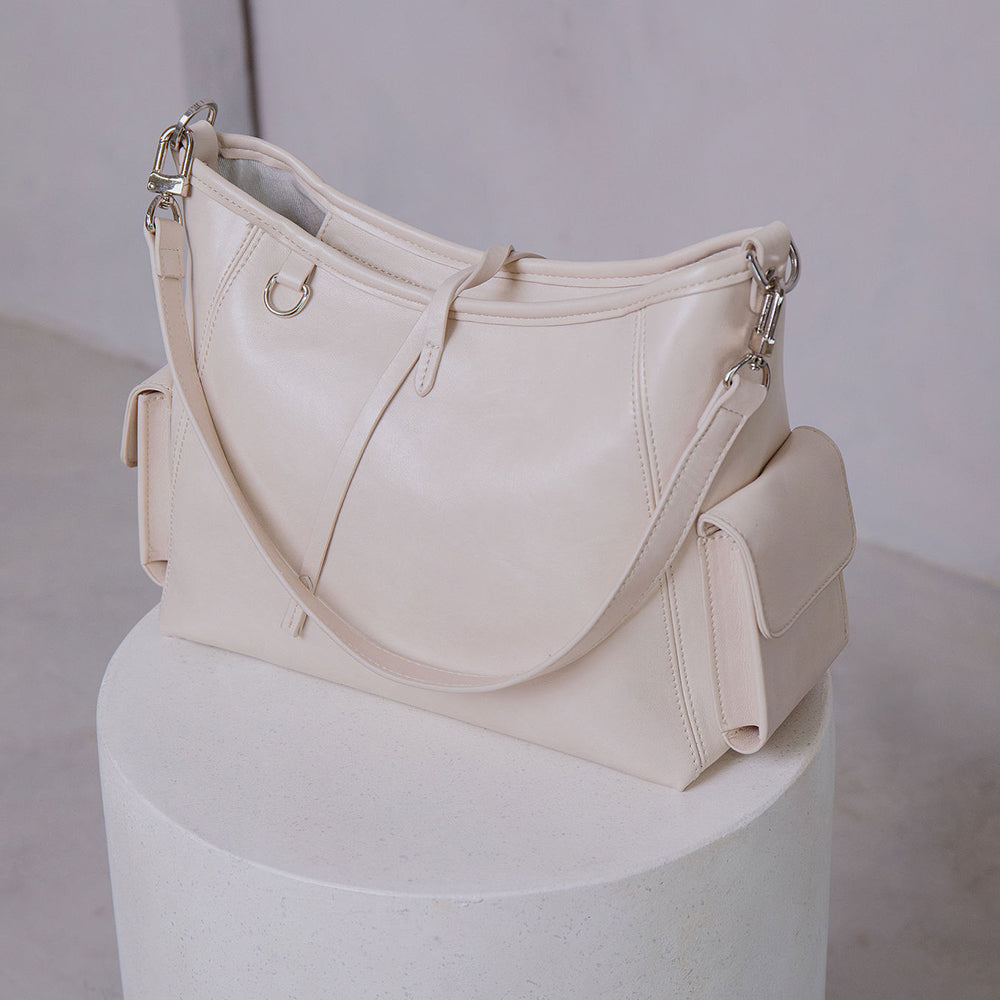 Bone Rory Recycled Vegan Leather Crossbody Shoulder Bag - Melie Bianco