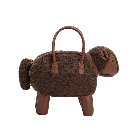 Chocolate Sheep Vegan Leather Crossbody Bag - Melie Bianco