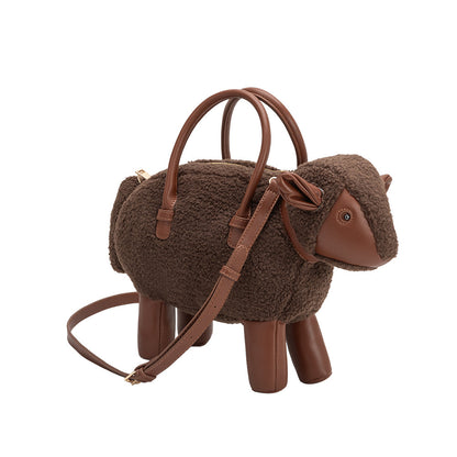 Chocolate Sheep Vegan Leather Crossbody Bag - Melie Bianco