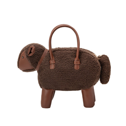 Chocolate Sheep Vegan Leather Crossbody Bag - Melie Bianco