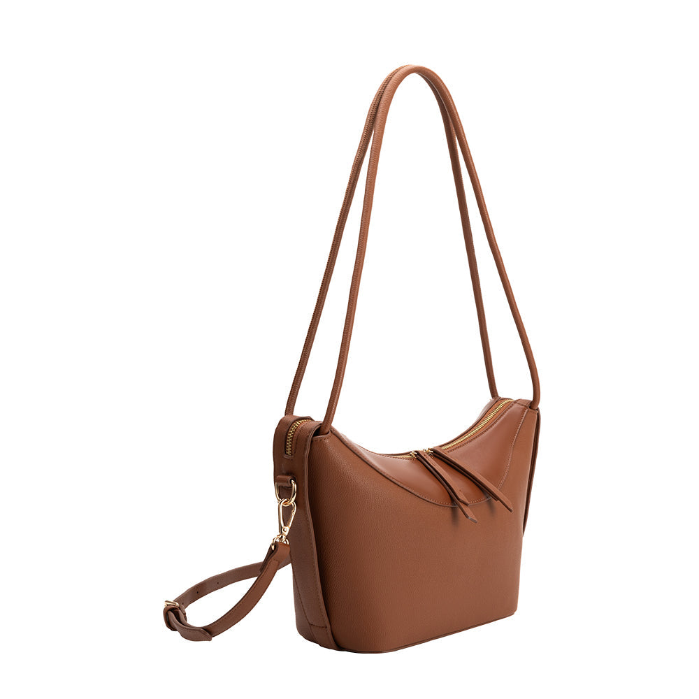 Saddle Wesley Recycled Vegan Leather Shoulder Bag - Melie Bianco