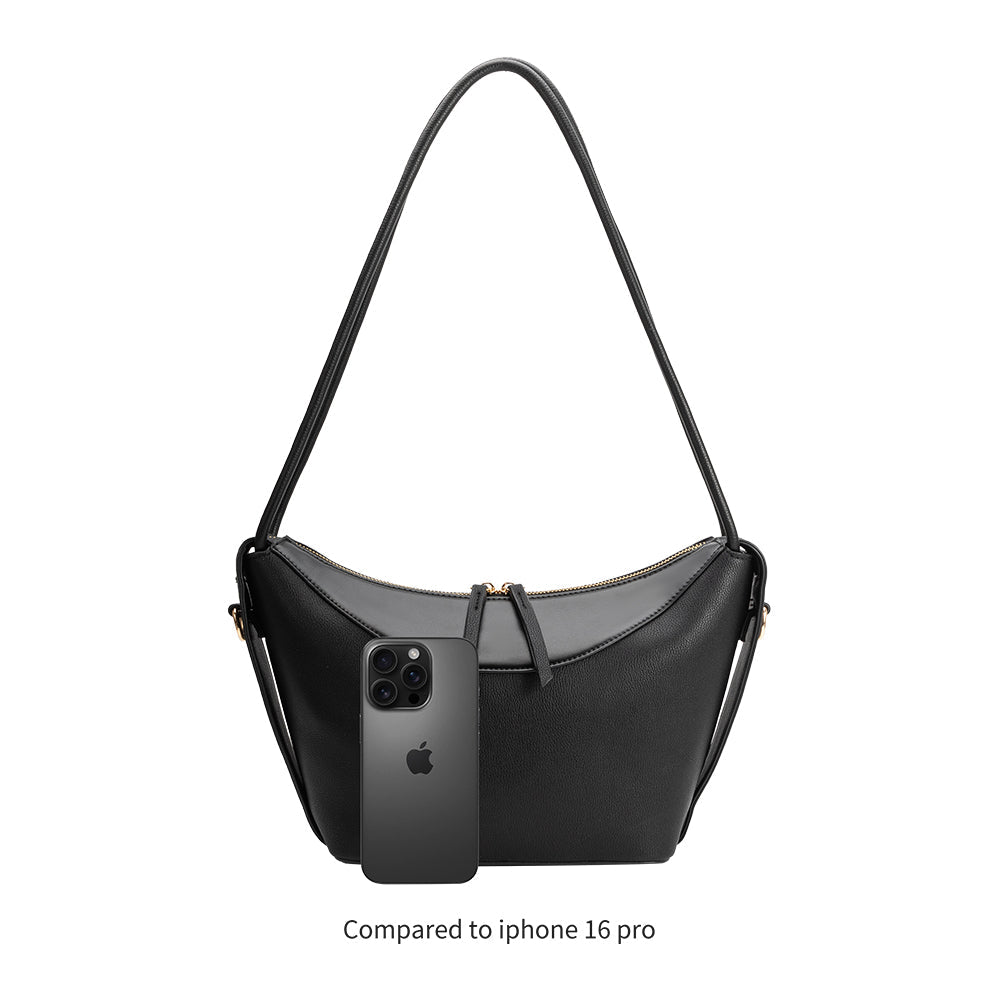 Saddle Wesley Recycled Vegan Leather Shoulder Bag - Melie Bianco