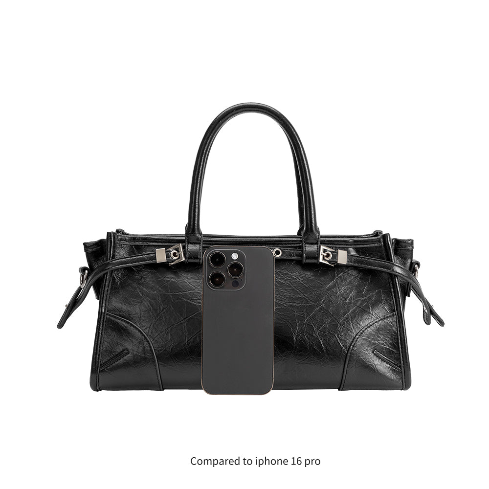 Olive Rhonda Recycled Vegan Leather Top Handle Bag - Melie Bianco