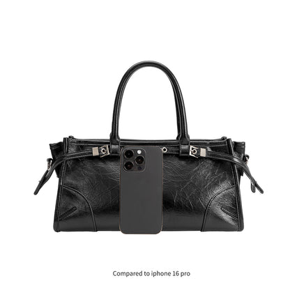 Olive Rhonda Recycled Vegan Leather Top Handle Bag - Melie Bianco