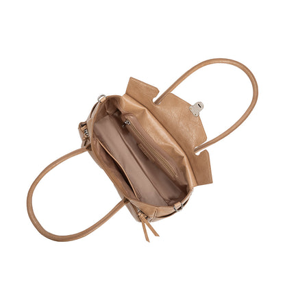 Tan Ruthie Recycled Vegan Leather Shoulder Bag - Melie Bianco