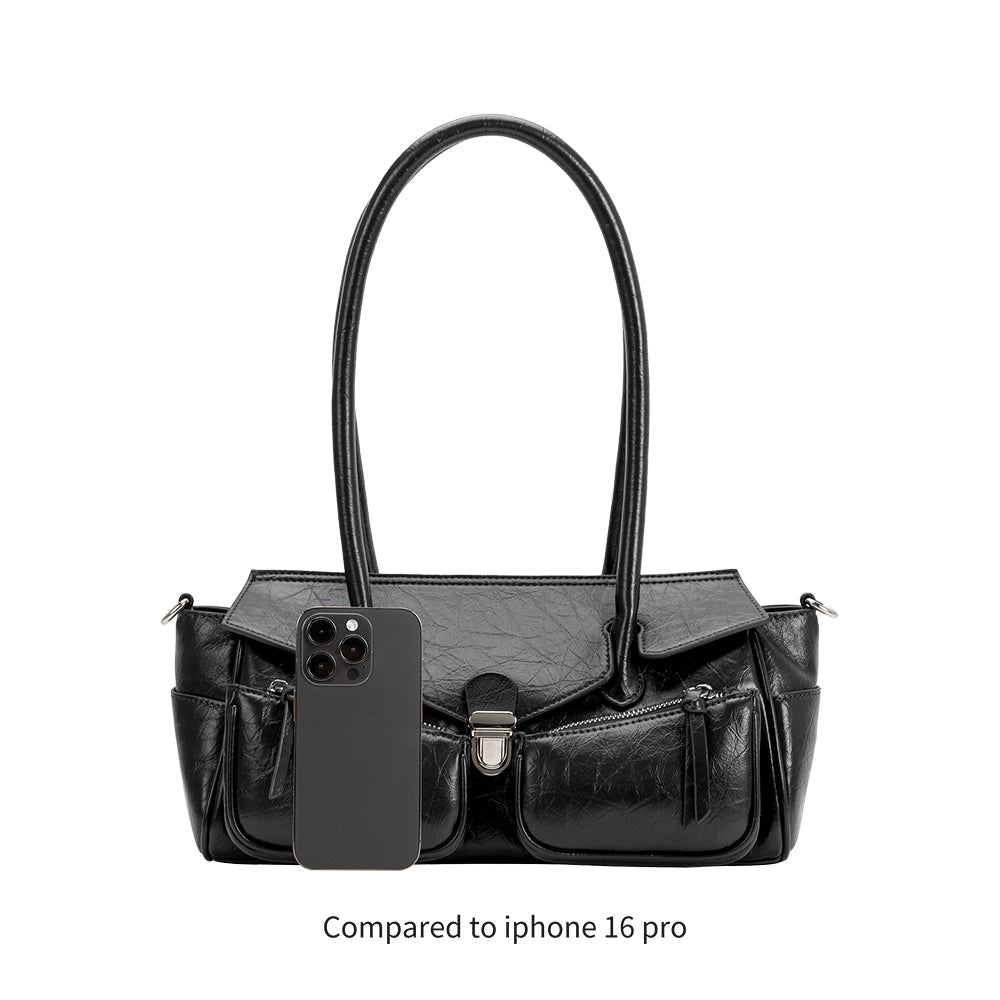 Tan Ruthie Recycled Vegan Leather Shoulder Bag - Melie Bianco