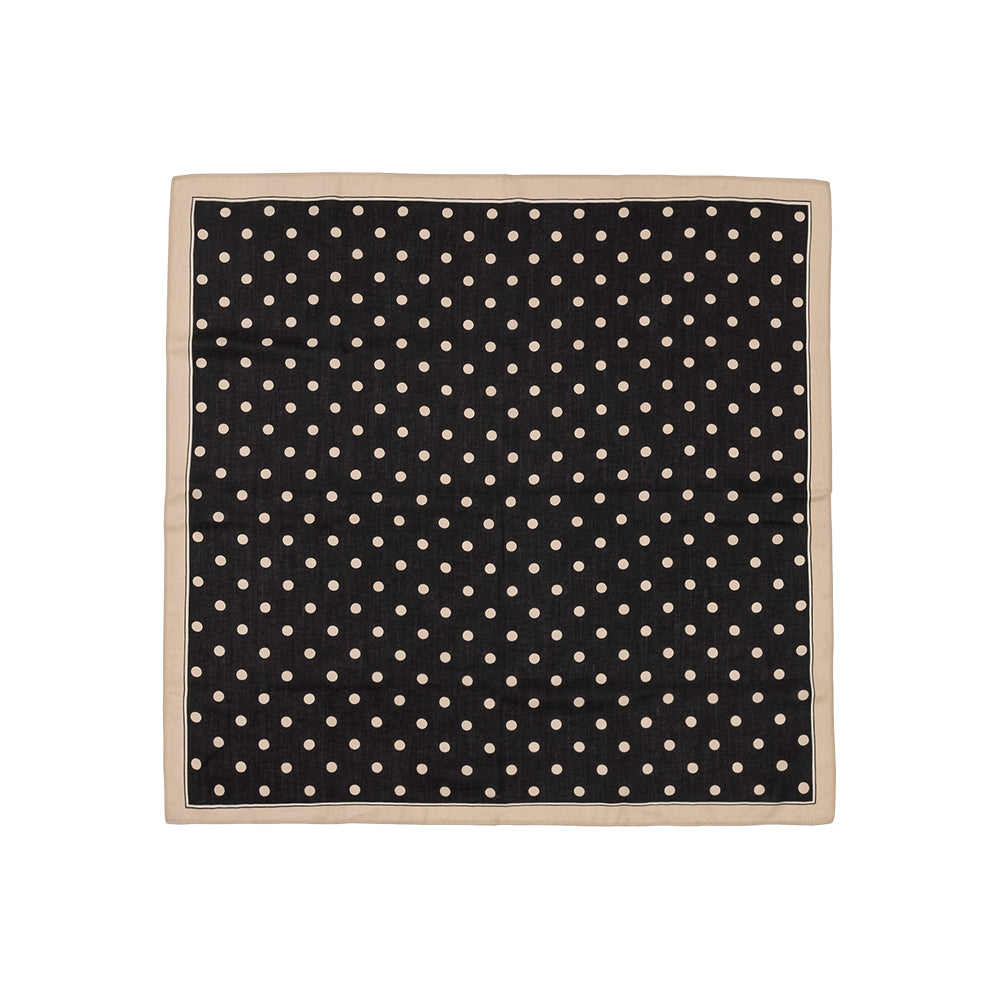 Black Polka Dot Square Scarf - Melie Bianco