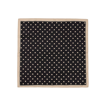 Black Polka Dot Square Scarf - Melie Bianco