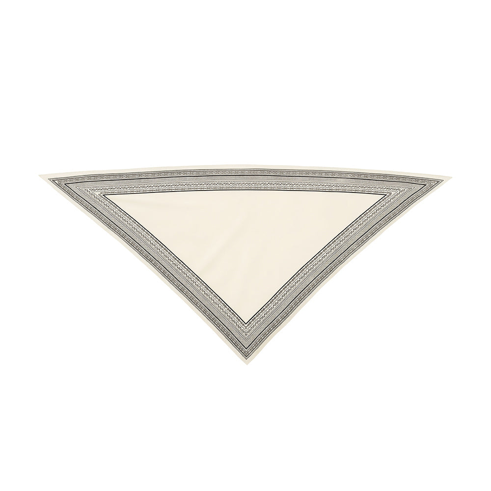White Paisley Triangle Scarf - Melie Bianco