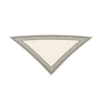White Paisley Triangle Scarf - Melie Bianco