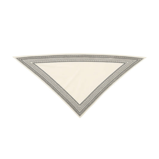 White Paisley Triangle Scarf - Melie Bianco